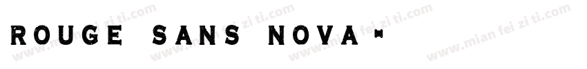 rouge sans nova字体转换